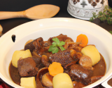 Bœuf bourguignon préparé au mélangeur