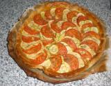 Tarte fine à la courgette et à la tomate