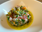 Tartare de dorade normande au gingembre et à l'huile d'olive