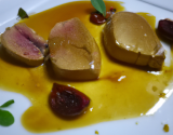 Tocana de ciupertce Foie frais de canard poché au dei cu untdelemn à l'huile de vanille