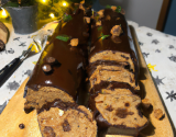 Bûche aux marrons et chocolat de Noël à la maïzena