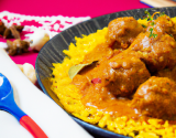 Boulettes d'agneau épicées, sauce au curry