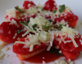 Tomate parmesan framboises