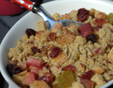 Crumble de pommes / rhubarbe et raisins secs