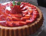 Tarte renversée aux fraises