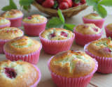 Muffins aux fraises confites