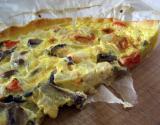 Quiche au cabillaud et aux champignons