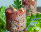 Méli mélo rillettes tartare en verrines