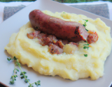 Andouille de Vire au Pont-l'Avêque purée de pomme de terre gratinée