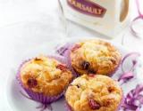 Muffins Pommes, Cranberries et Boursault