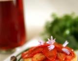 Sablé au parmesan, fraises au vinaigre balsamique