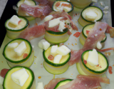 Courgette, lardon fromage