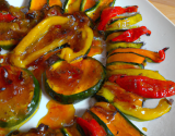 Courgettes caramel poivrons