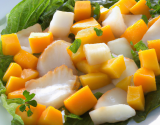 Salade de cabillaud à la mangue