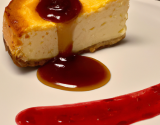 Chesse cake au coulis de canneberges et sirop d'érable