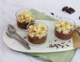 Crème dessert aux Perles du Japon Tipiak, lait d'amandes, chocolat et poire