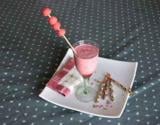 Milk-shake aux framboises et fraises Tagada