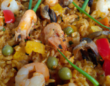 Paella méli mélo terre et mer