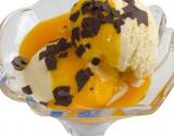 Glace maison mangue façon stracciatella