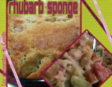 Sponge rhubarb pudding à la rhubarbe