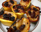 Petits gratins de poires aux raisins secs