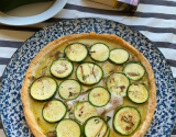 Tarte à la brande de morue et aux courgettes