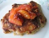 Petites crêpes d'aubergines et concassée de tomates