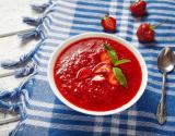 Soupe de fraises menthe gingembre