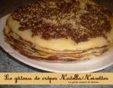 Gâteau de crêpes au nutella et noisettes