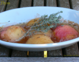 Gratin de pêches au thym et sirop d'érable