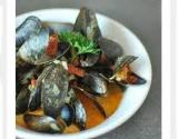 Moules au curcuma