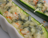 Courgettes farcies au surimi et au roquefort