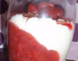 Verrine de chocolat blanc aux fraises