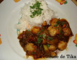 Noix de saint jacques au wok et légumes piquants