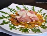 Carpaccio de figues rôties et jambon de Parme aux deux assaisonnements