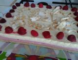 Bavarois nougat et framboises