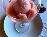 Sorbet au champagne rosé