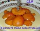 Poêlée d'abricots et sa crème cuite infusée à la lavande