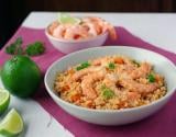 Couscous parfumé à la sauce tomate et aux crevettes