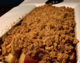 Pomme rôtie caramélisée façon crumble