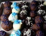 Cake balls au chocolat, chocolat blanc et Philadelphia