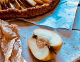 Tarte aux pommes et bigarreaux