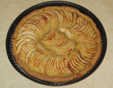 Tarte aux pommes avec sa couverture vanillée