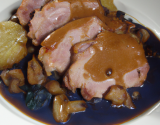 Rôti de porc sauce bleu