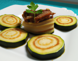 Lamelles de courgette au foie gras