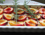 Gratin de nectarines au romarin