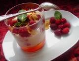 Tiramisu aux framboises et menthe fraîche