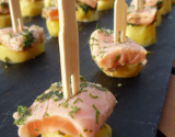 Bouchées de grenailles et saumon mariné au yuzu !