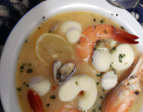 Bouillon parmentier aux fruits de mer