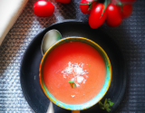 Soupe de tomates et sorbet citron